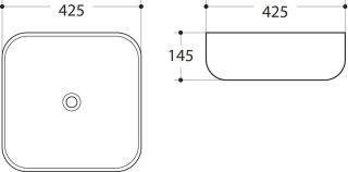 Раковина Art&Max 42см белый AM-78106